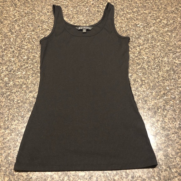 Athleta Tops - Black Ribbed Athleta Tank Top - XXS